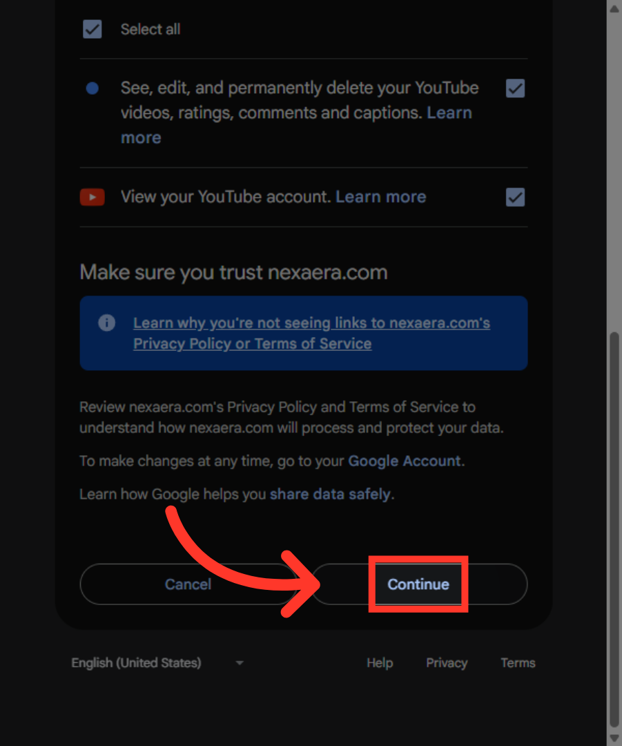 Complete Google Sign-In