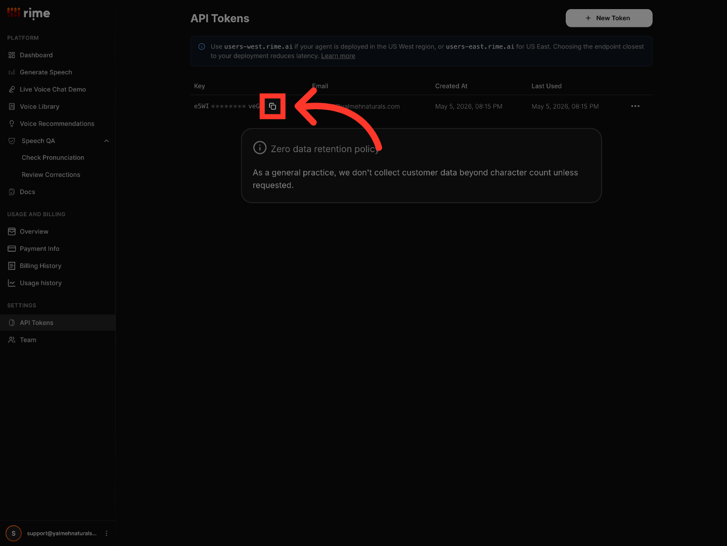 Access API Key Creation