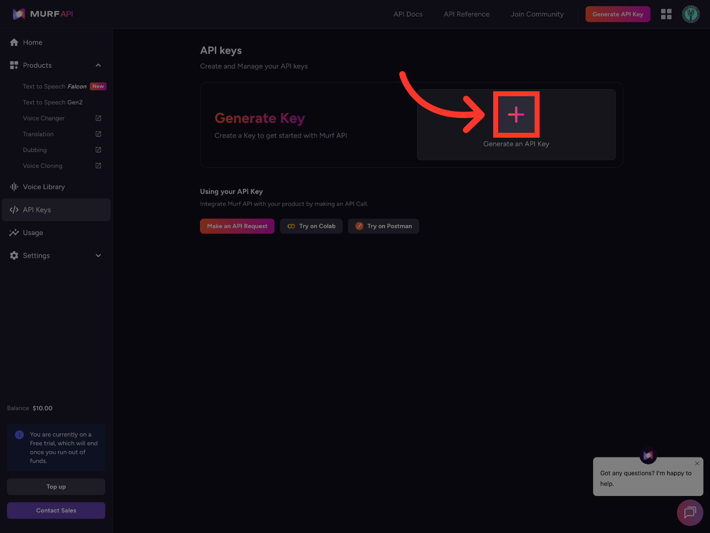 Create New API Key