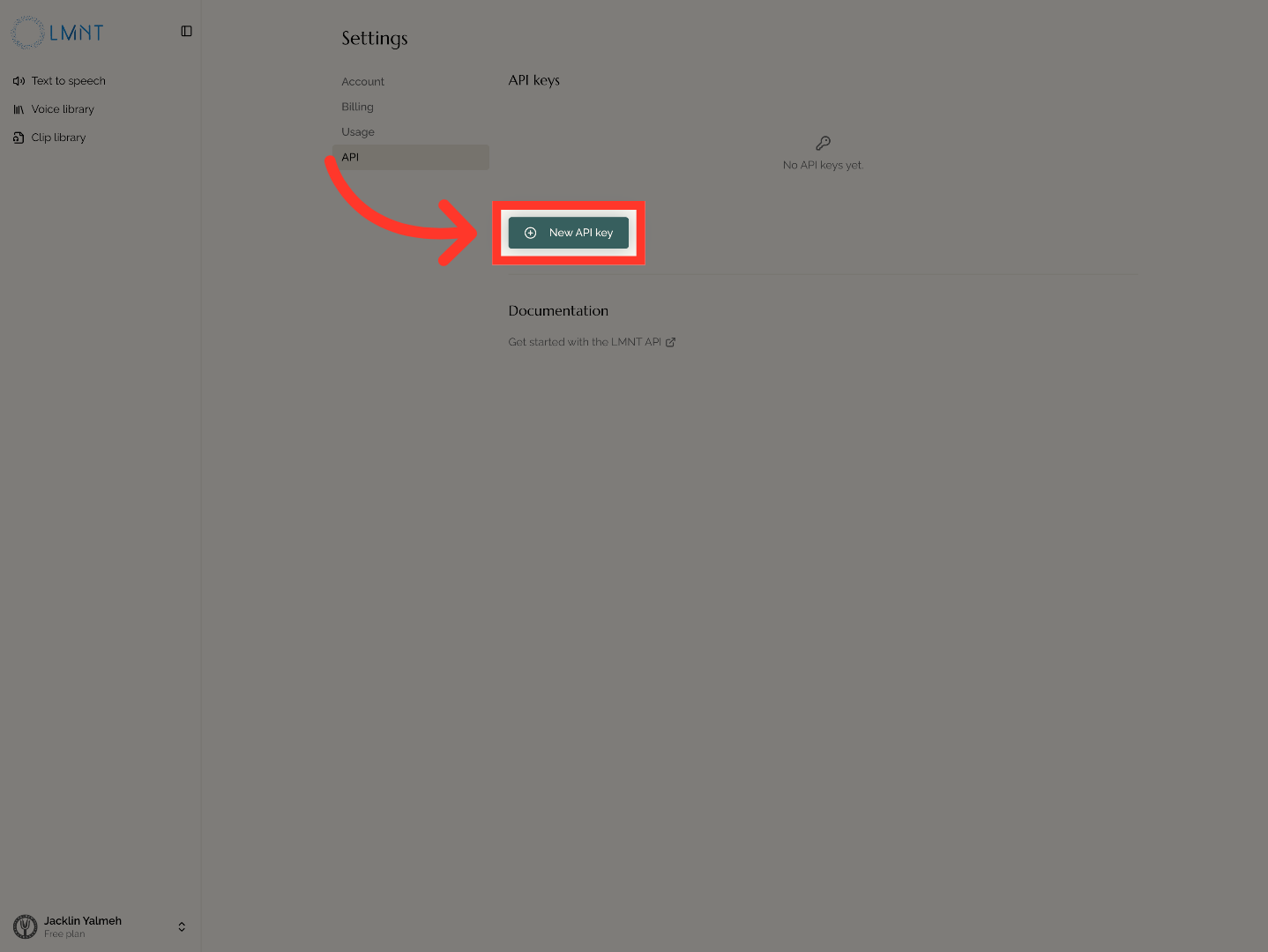 Create New API Key