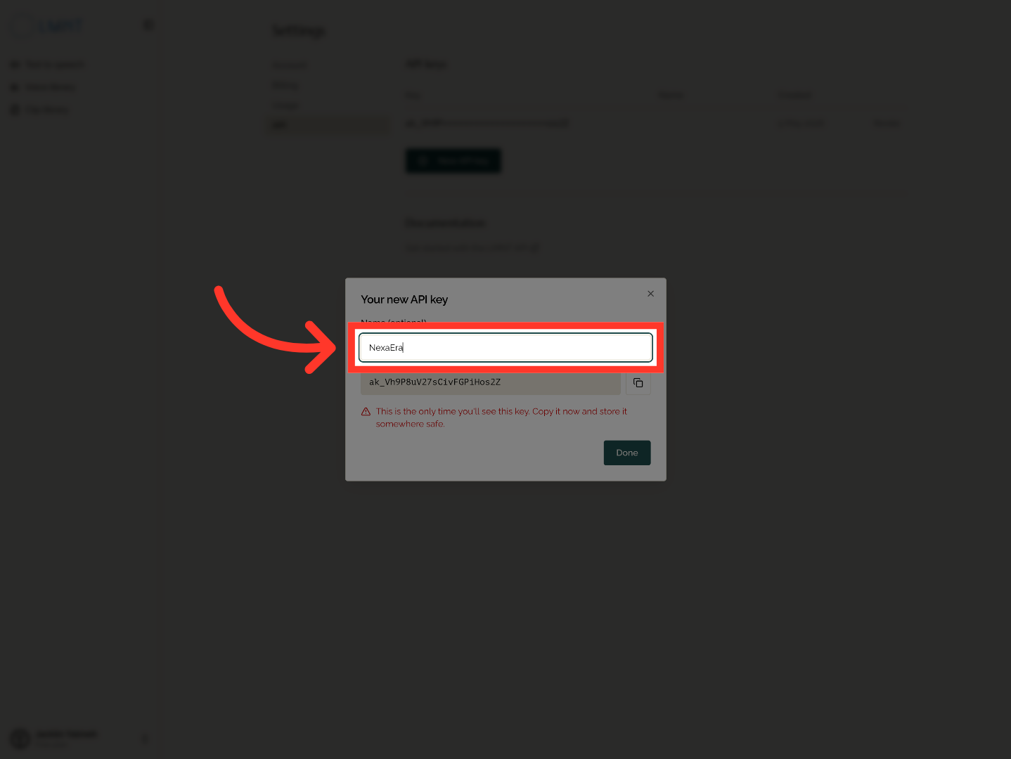 Name The API Key