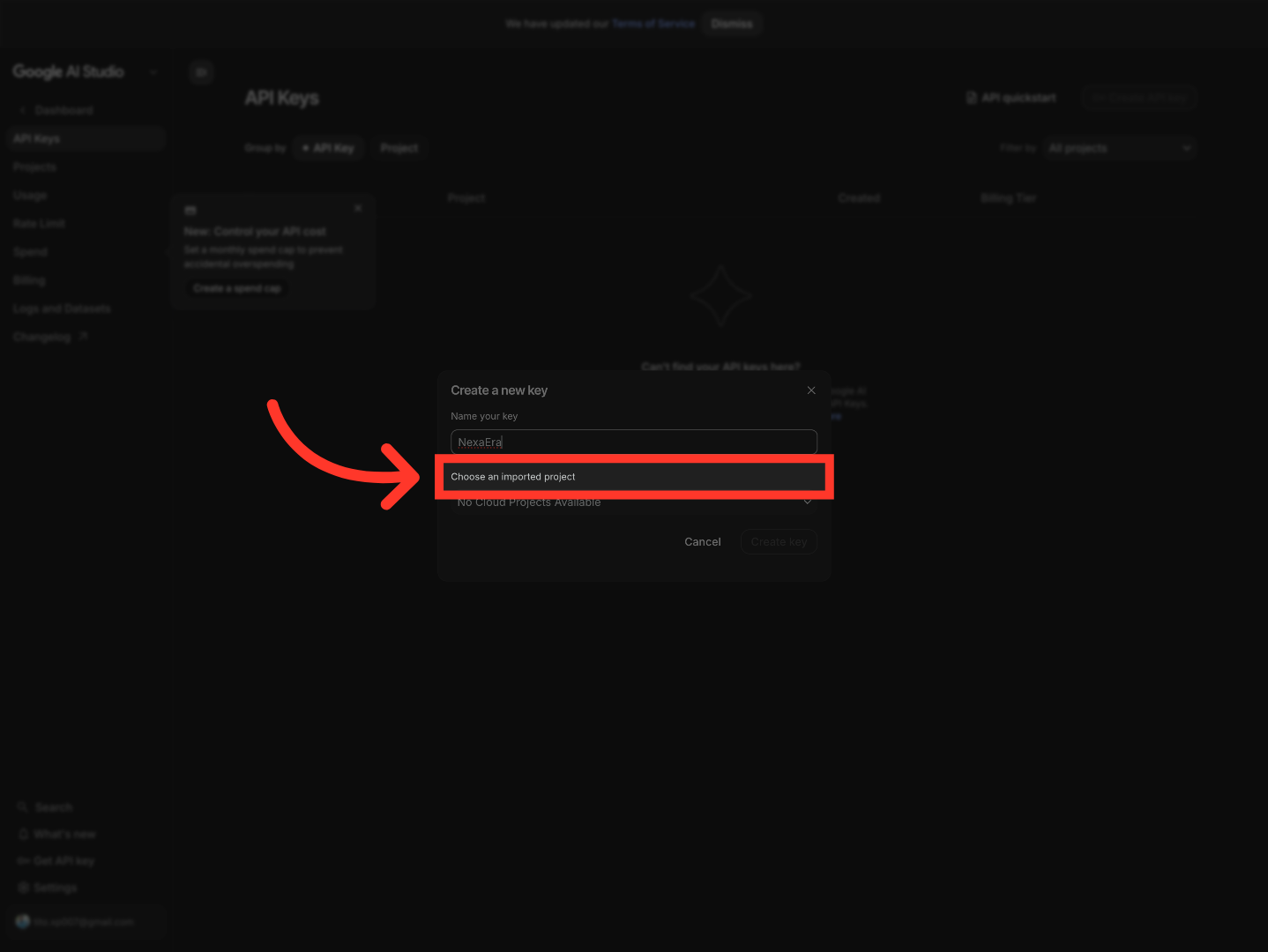 Choose Project Selection