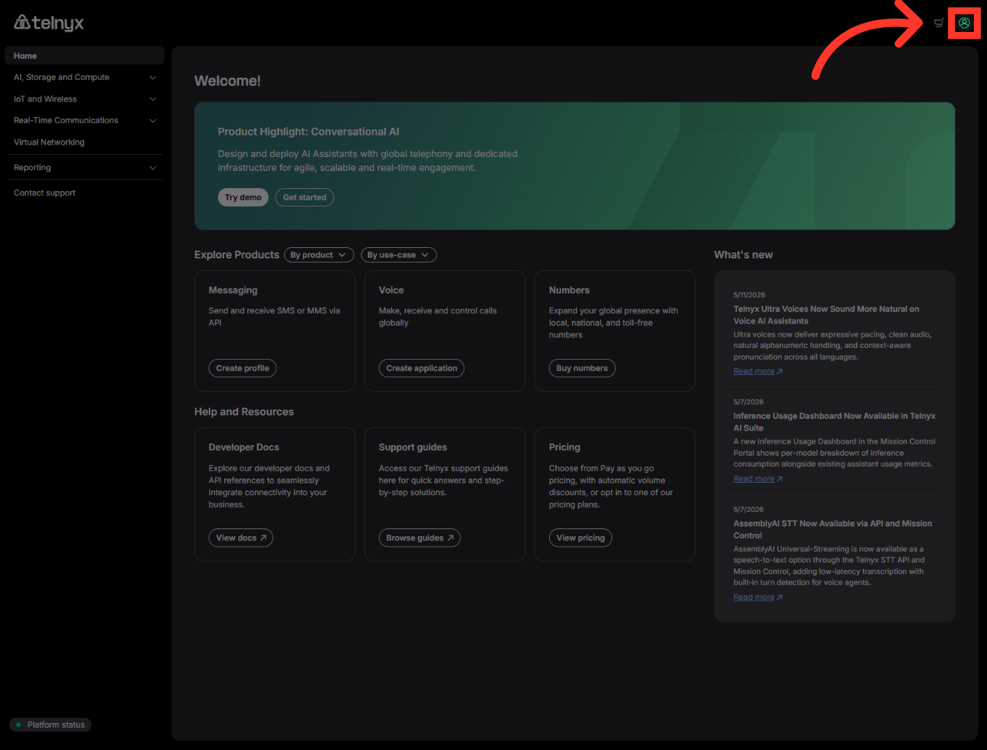 Access Customer Portal Home