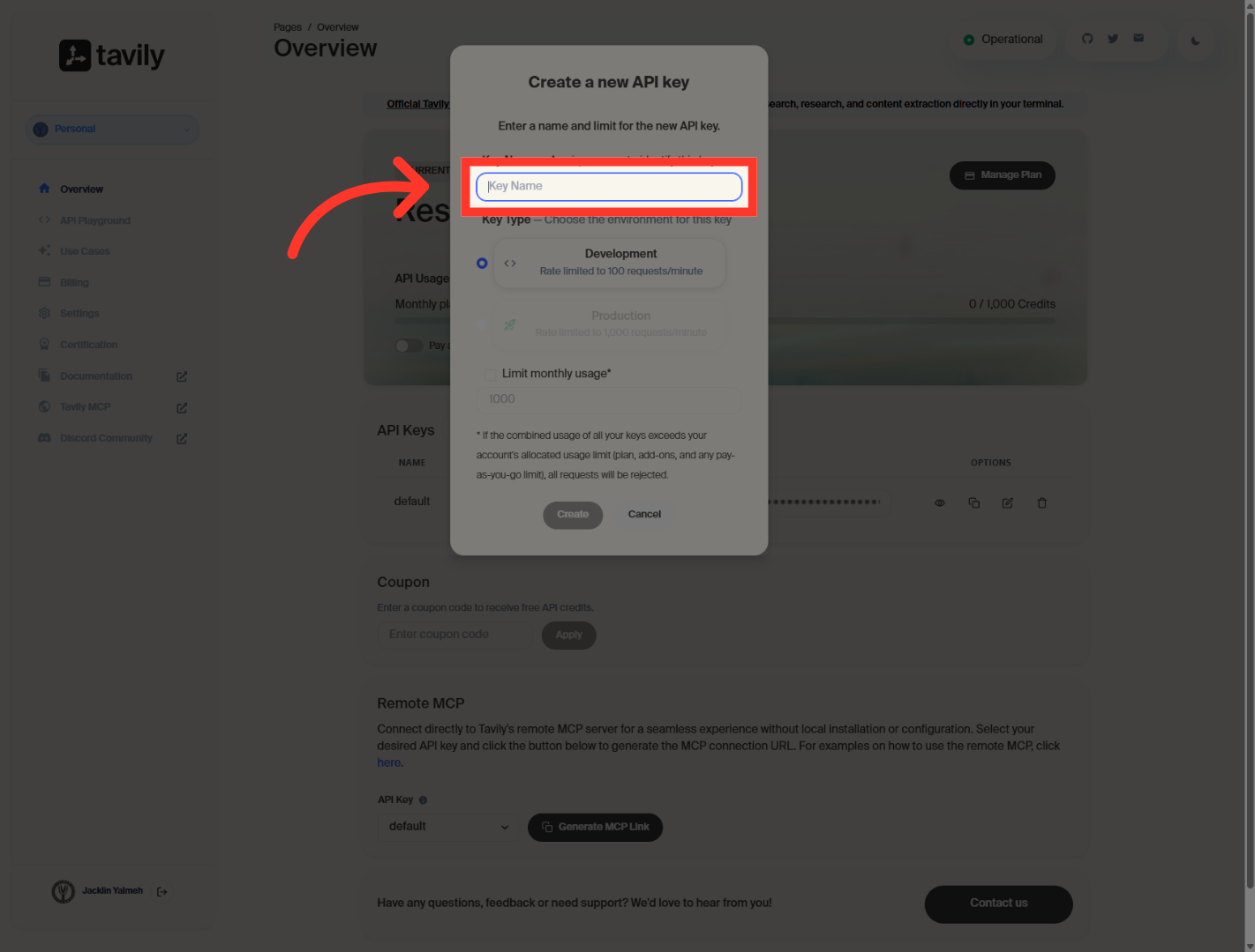 Select Key Name Field