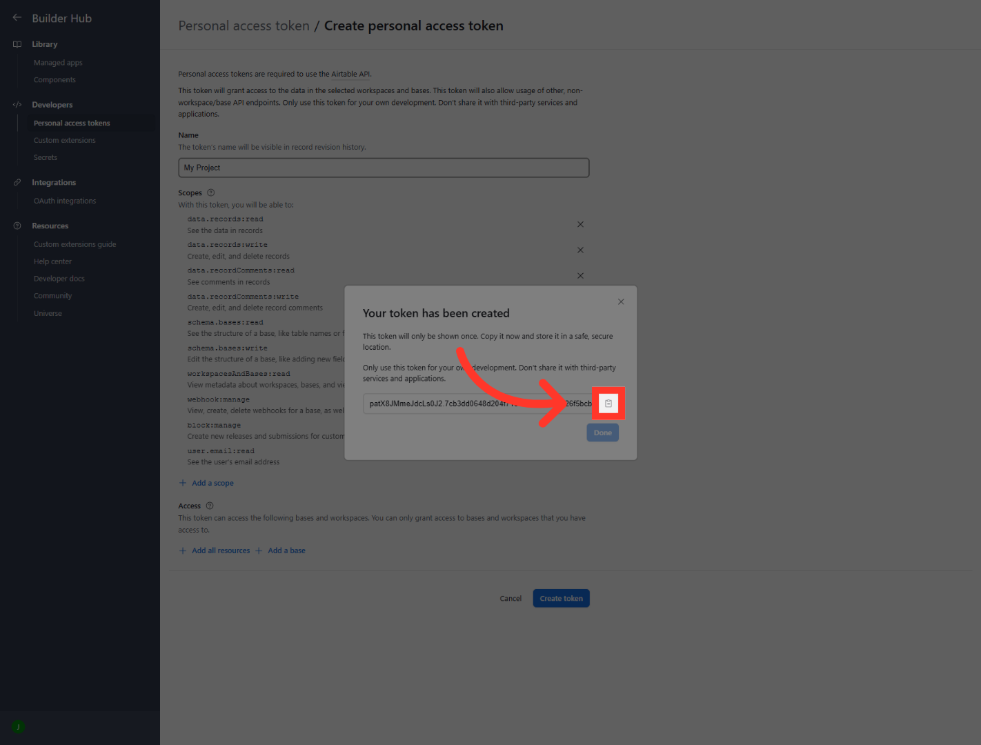 Access Token Details