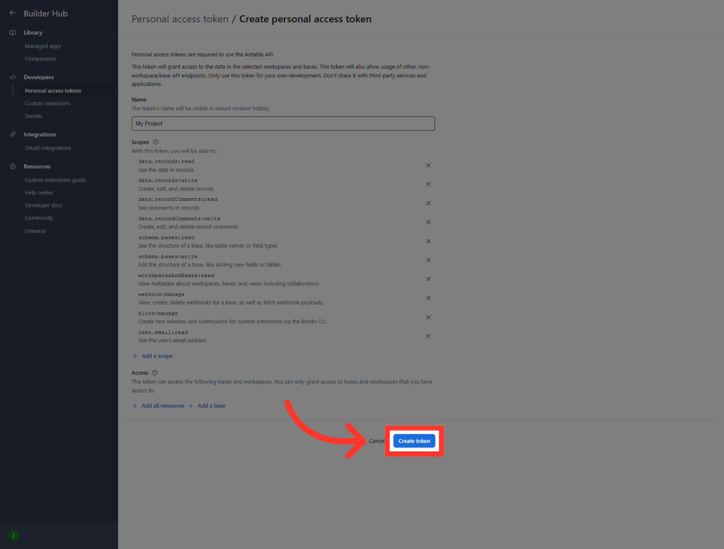 Create The Token