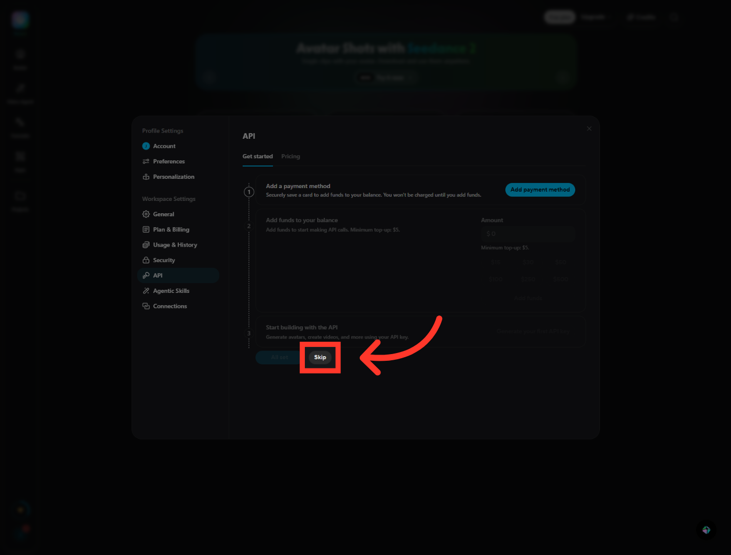 Skip Initial Setup