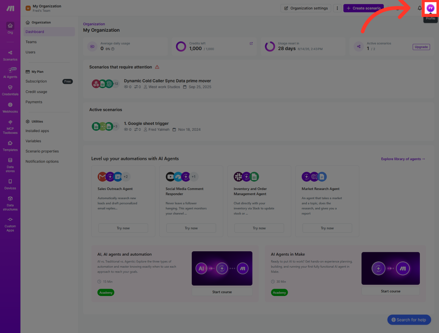 Access Make Dashboard