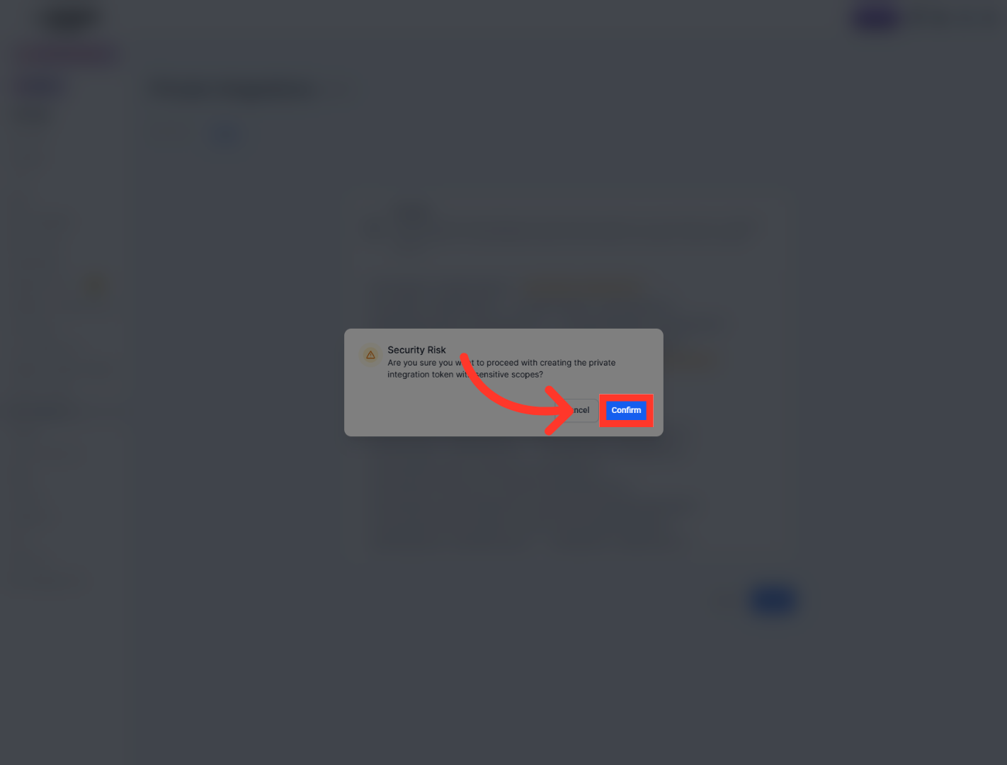 Confirm Integration Setup