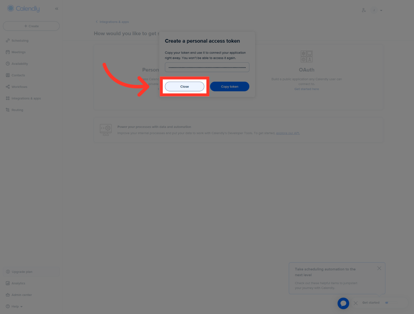 Close Token Window