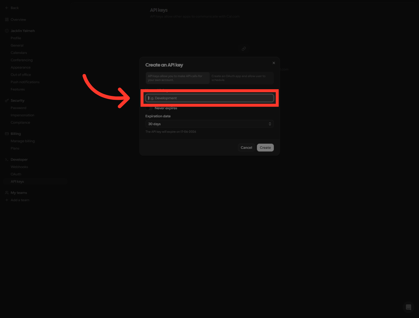 Name Your API Key