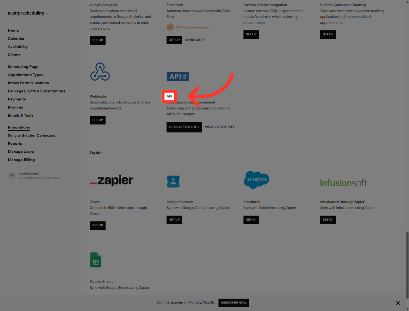Select API Option