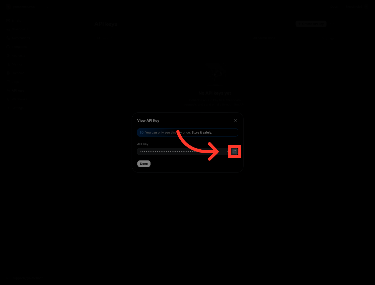 Review API Key Details