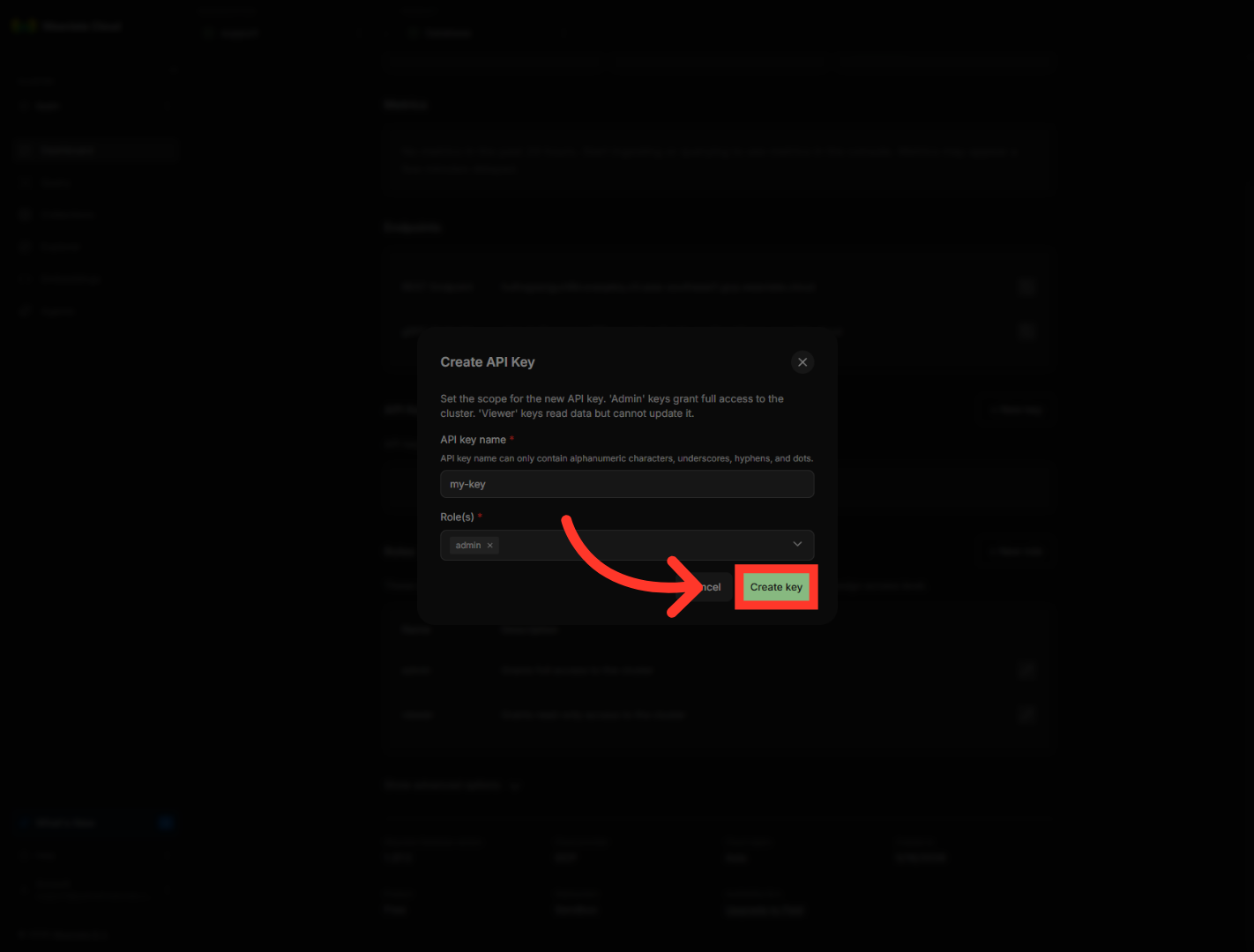 Create The API Key
