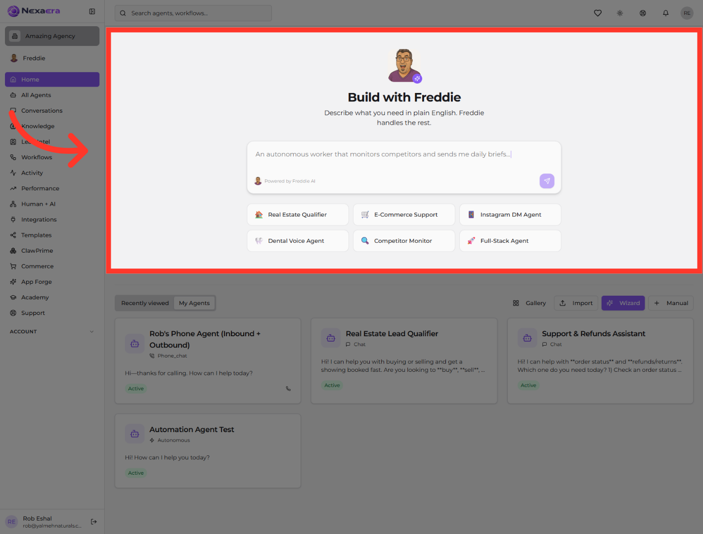 Open Build with Freddie Section