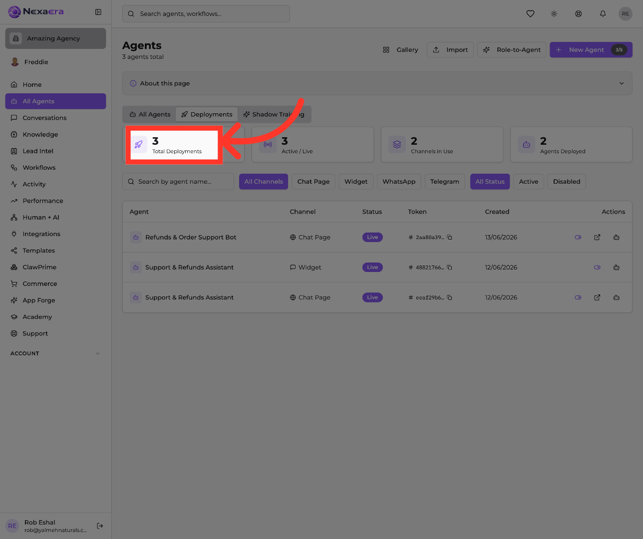 View Specific Deployment Count