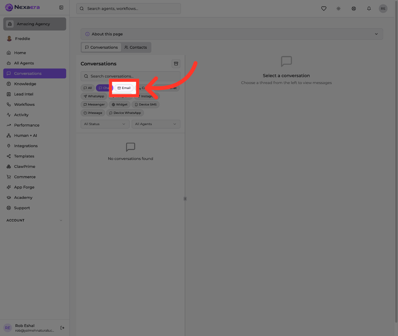 Filter by Email Conversations