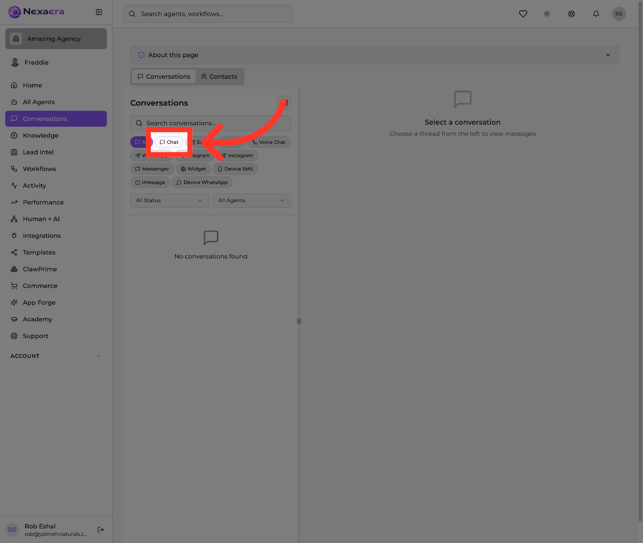 Filter by Chat Conversations