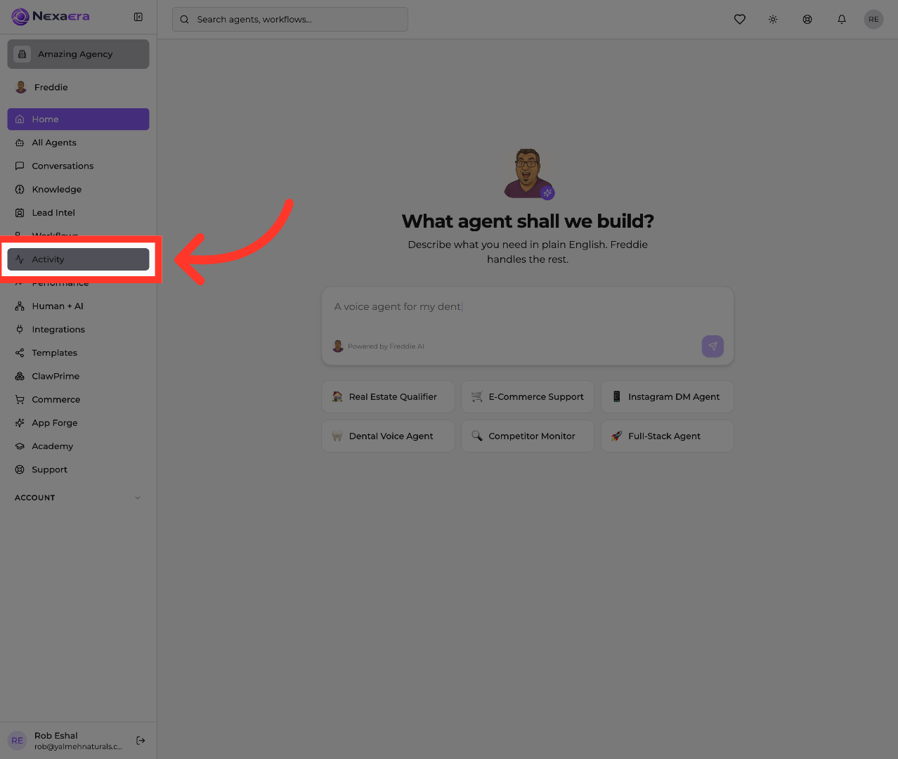 Access Activity Section