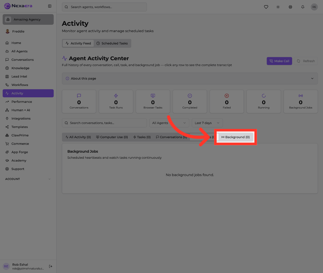 Select Background Section