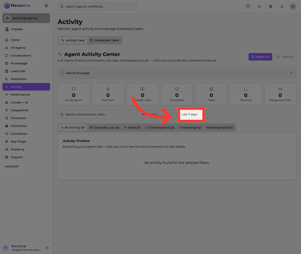 Interact with Dashboard Header