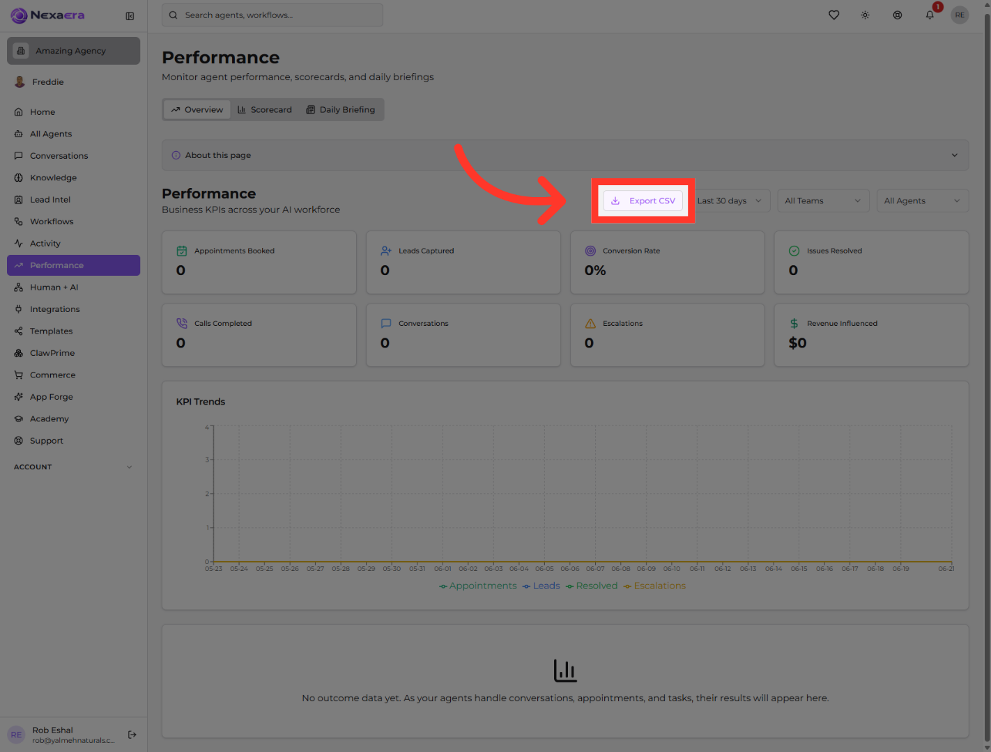 Export Data CSV