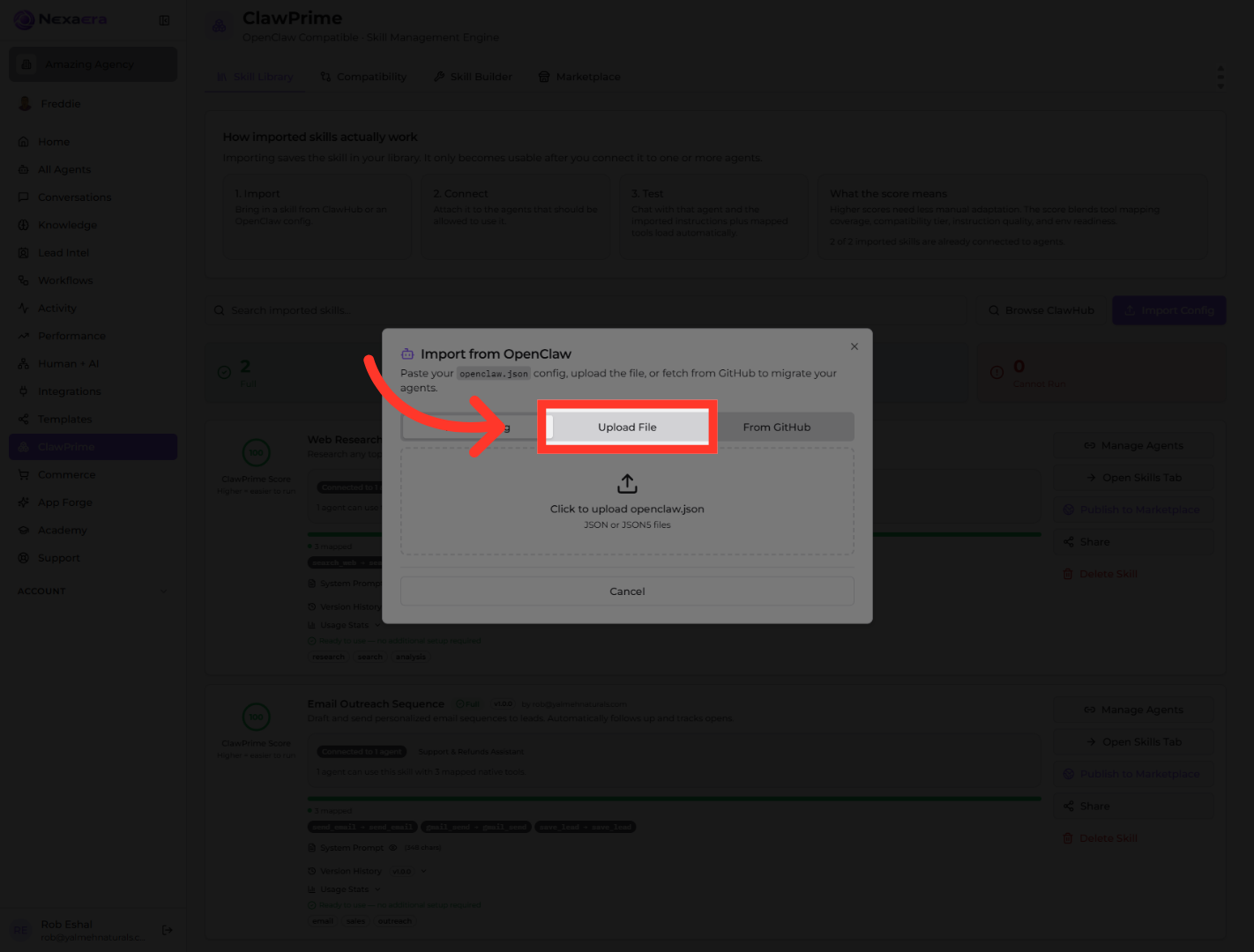 Upload Configuration File