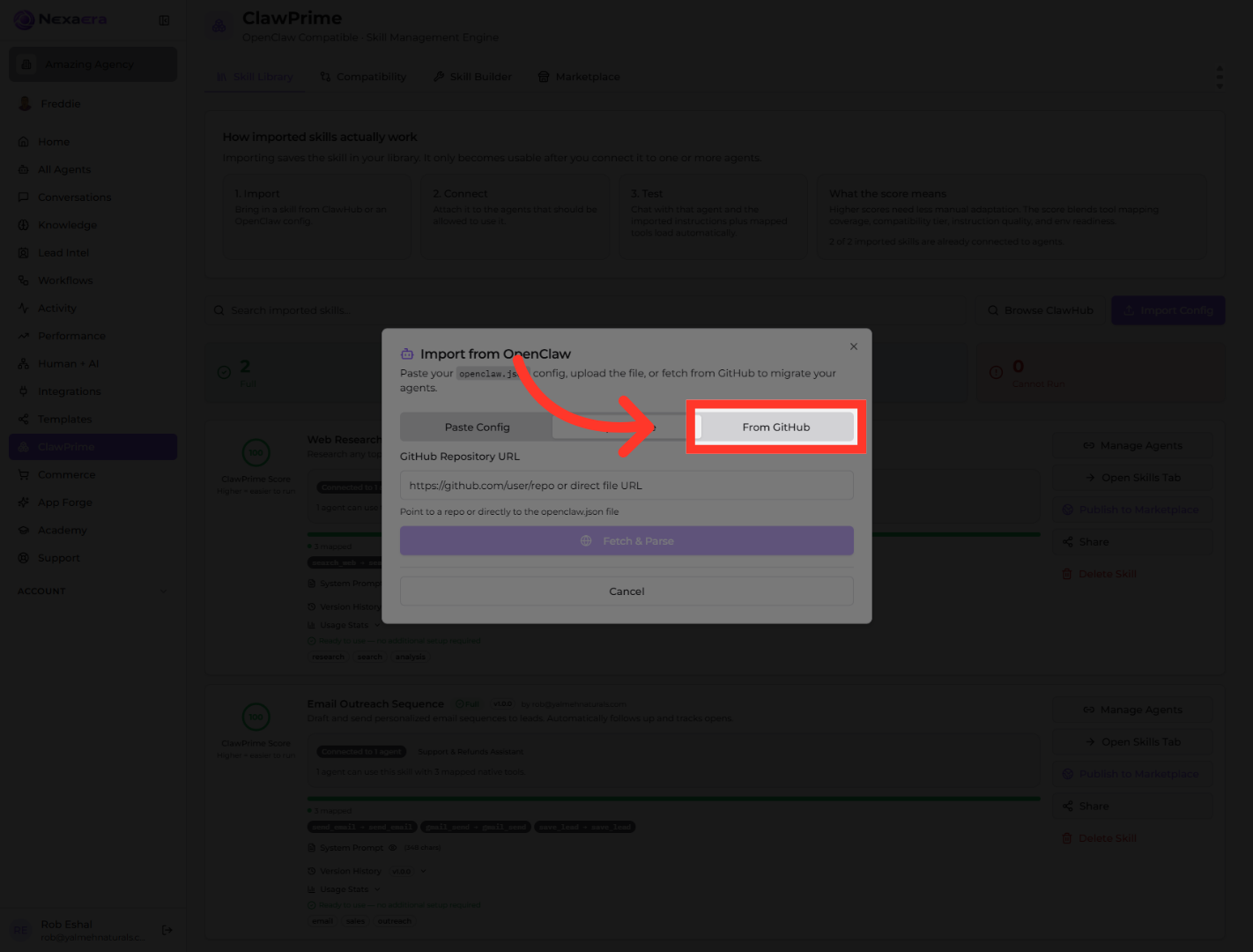 Import From GitHub