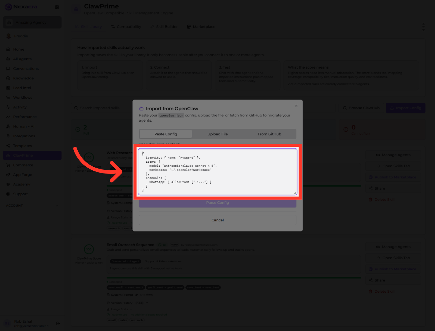 Review Agent Configuration