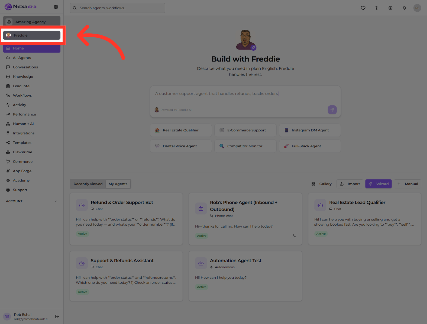 Access Freddie Assistant