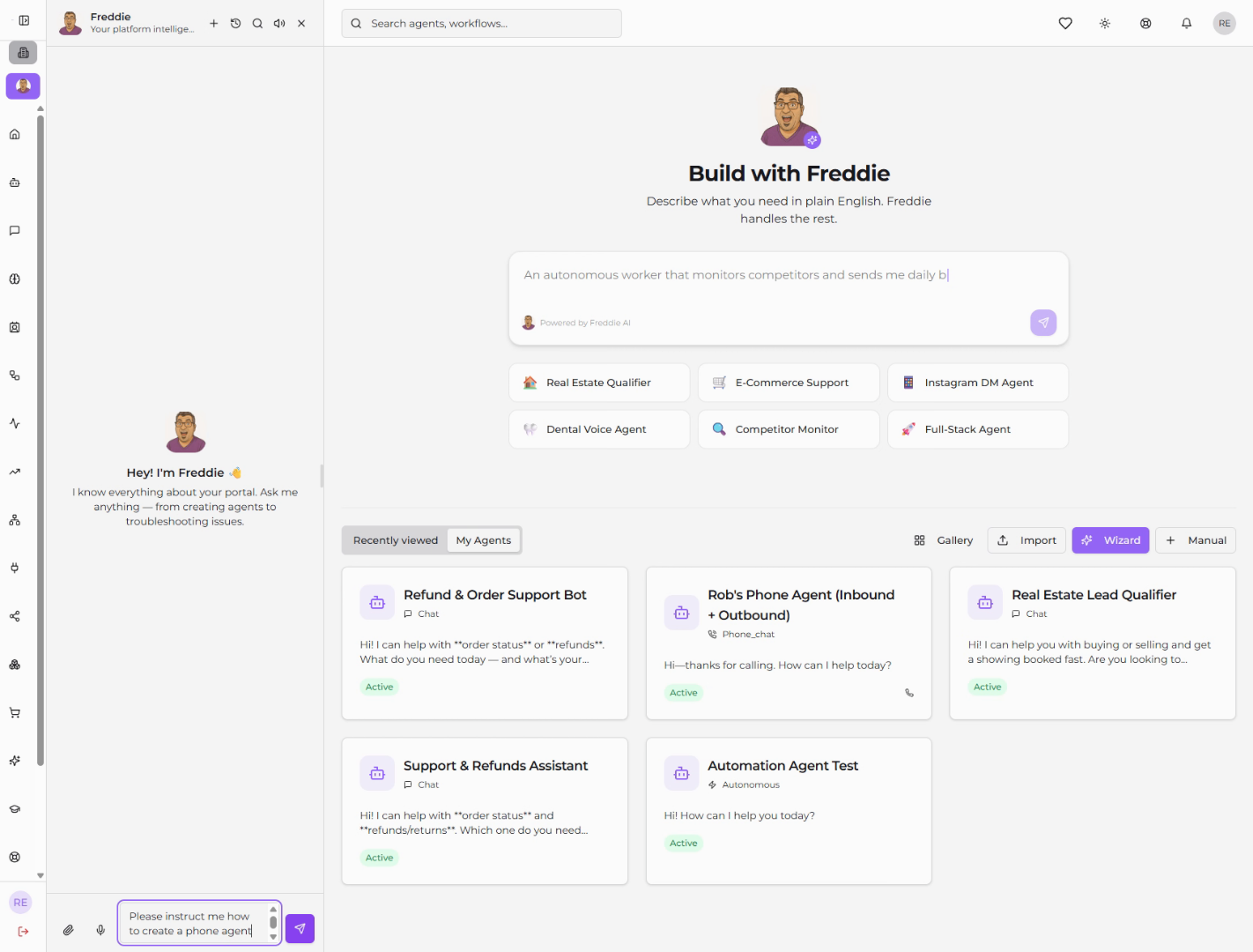 Request Phone Agent Setup