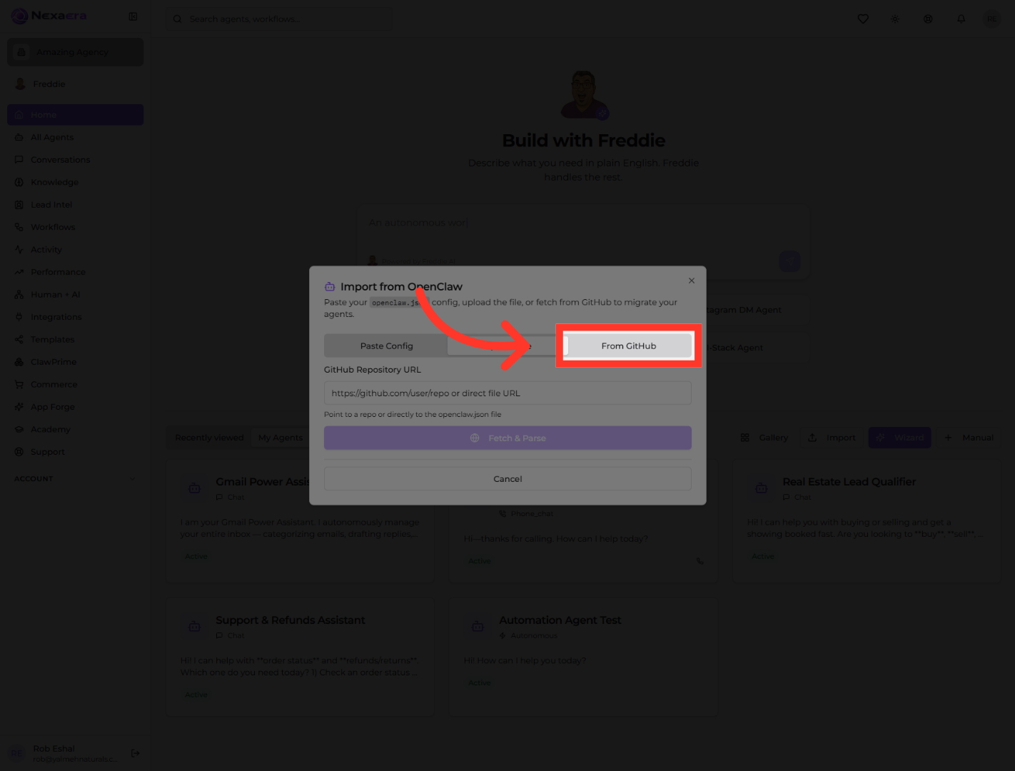 Import From GitHub Repository