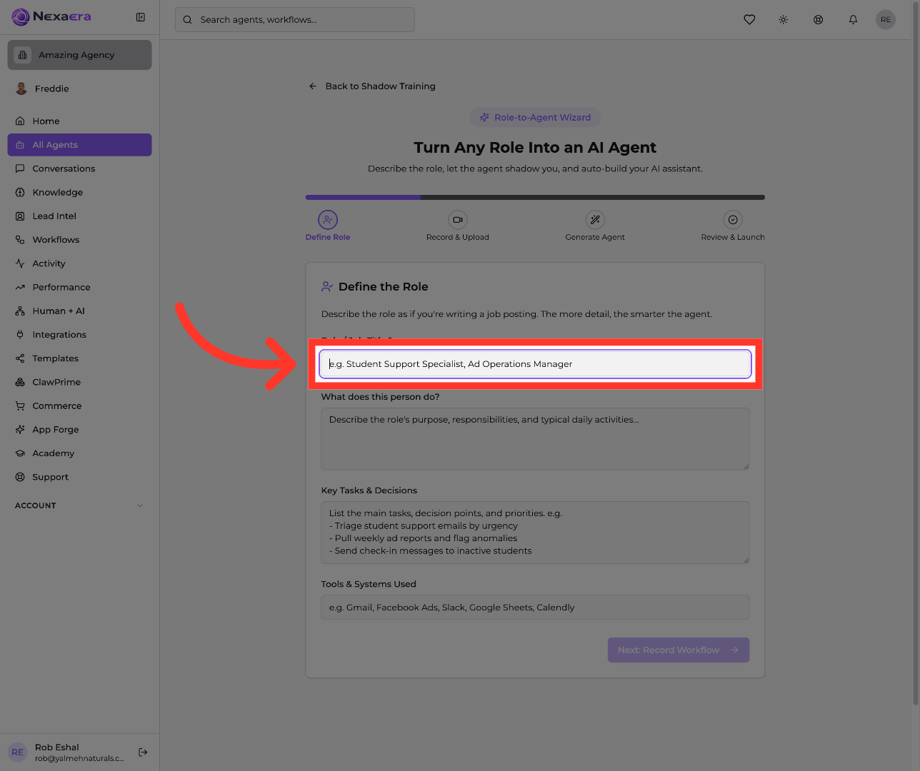 Select Role Example
