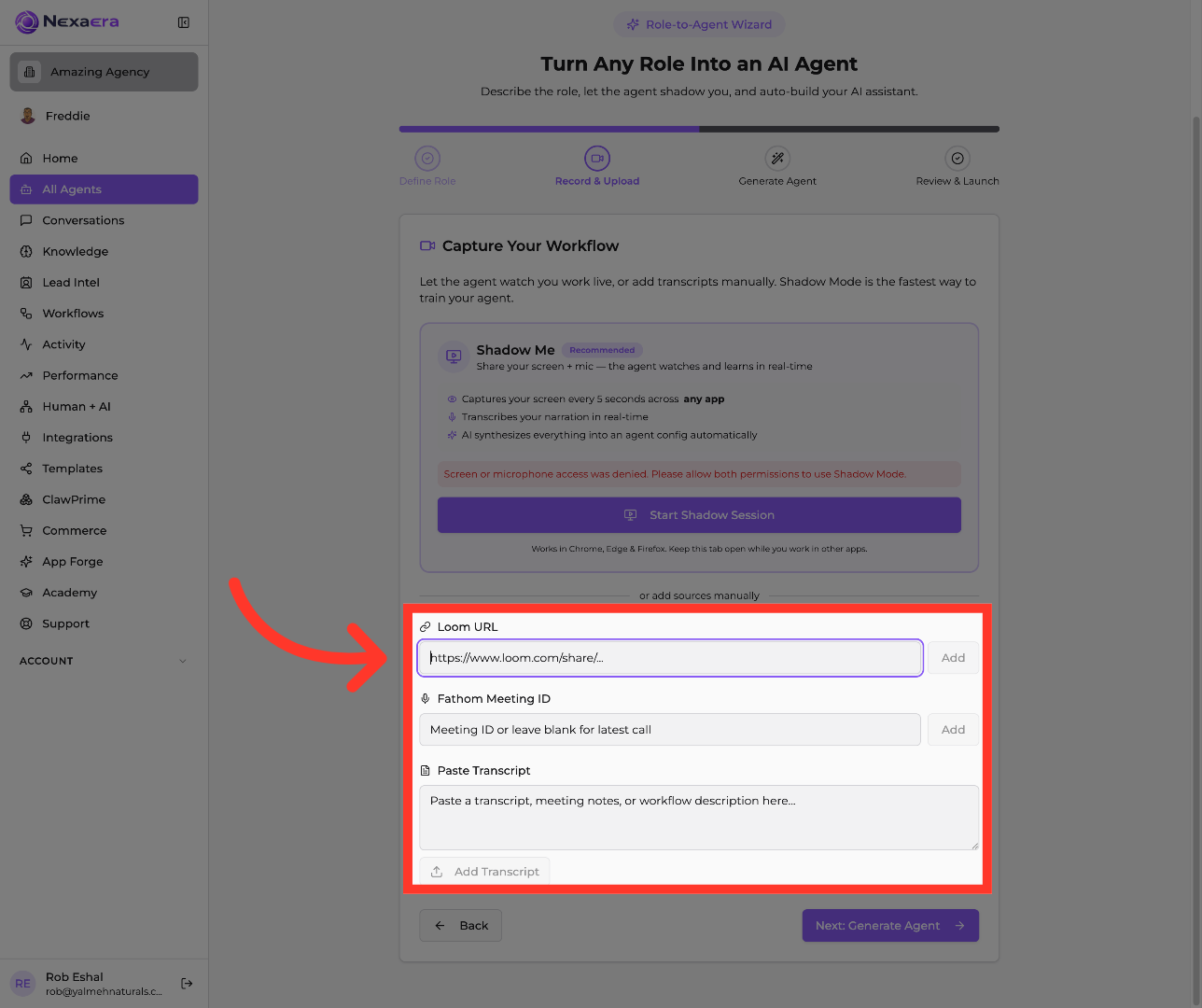 Open Workflow Recording Link