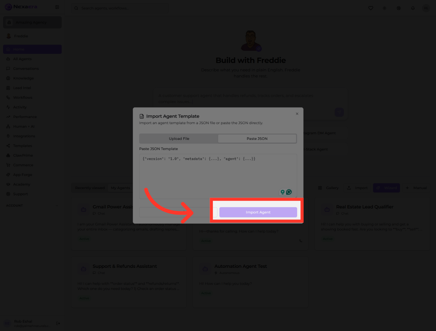 Cancel JSON Import Process