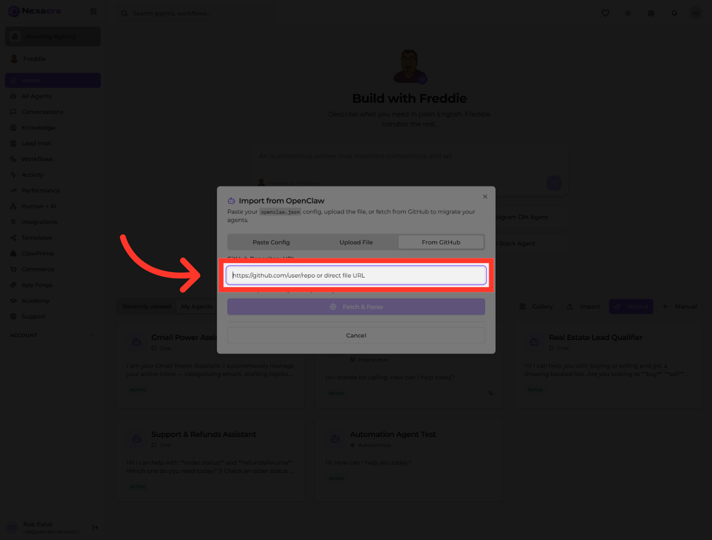 Enter GitHub Repository URL
