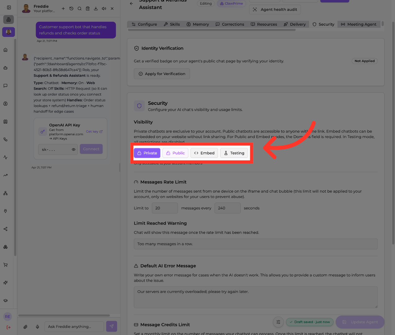 Select Public Visibility