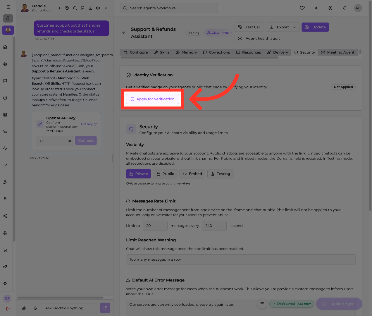 Start Verification Application