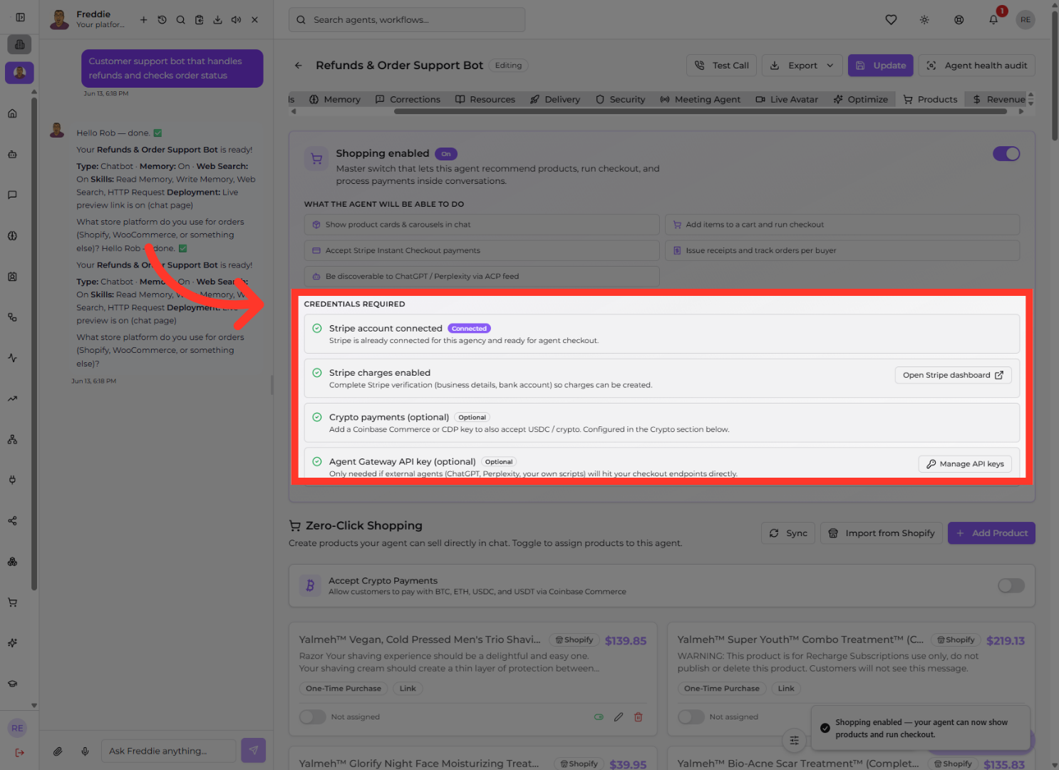 Access Credentials Settings