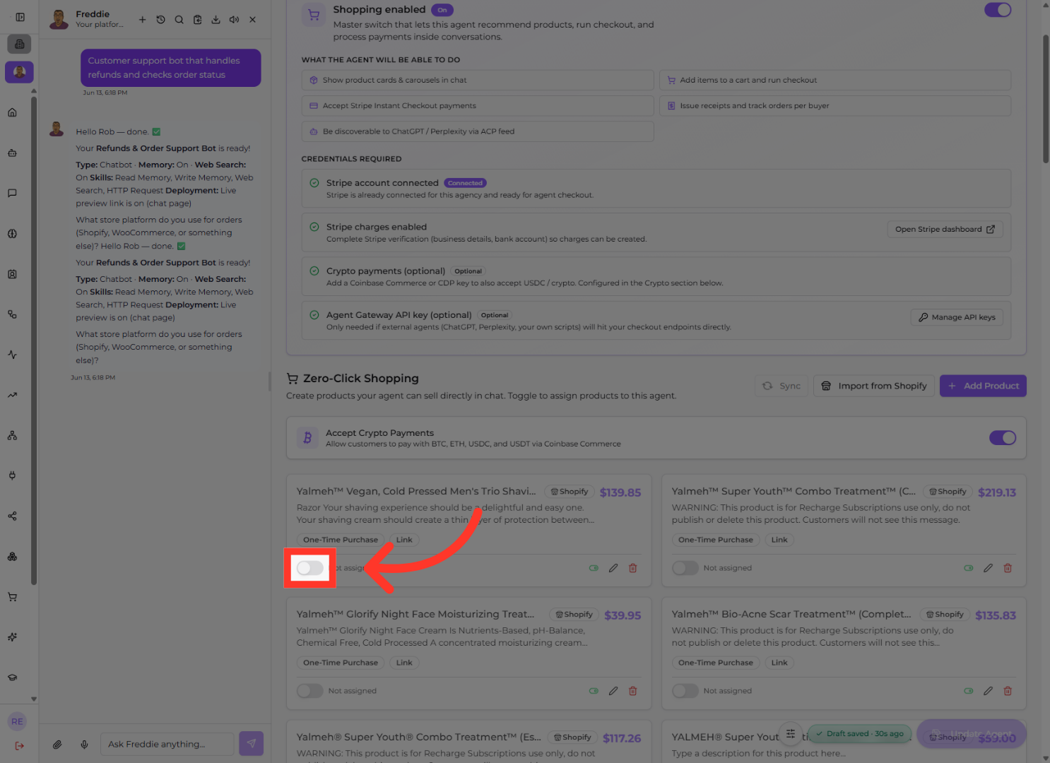 Enable Product Feature One
