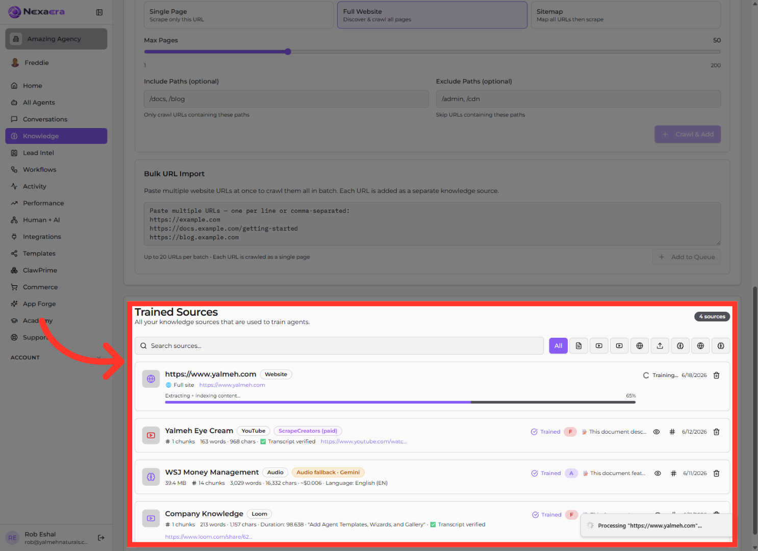 Reopen Website Crawl Data