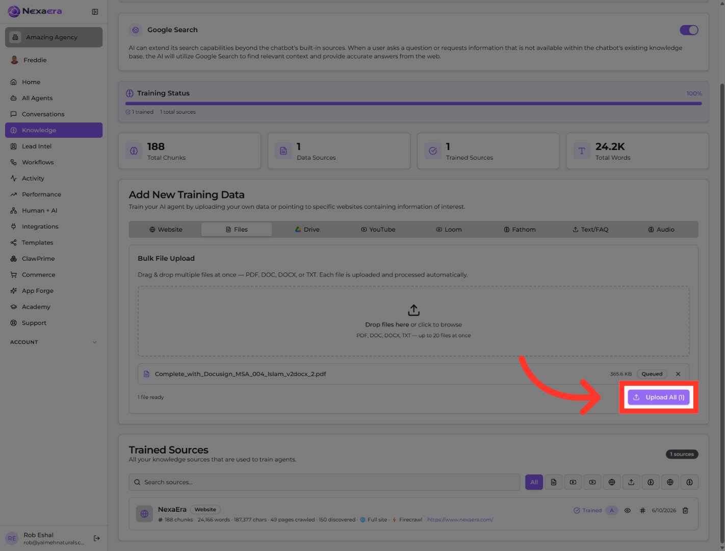 Upload Selected Files