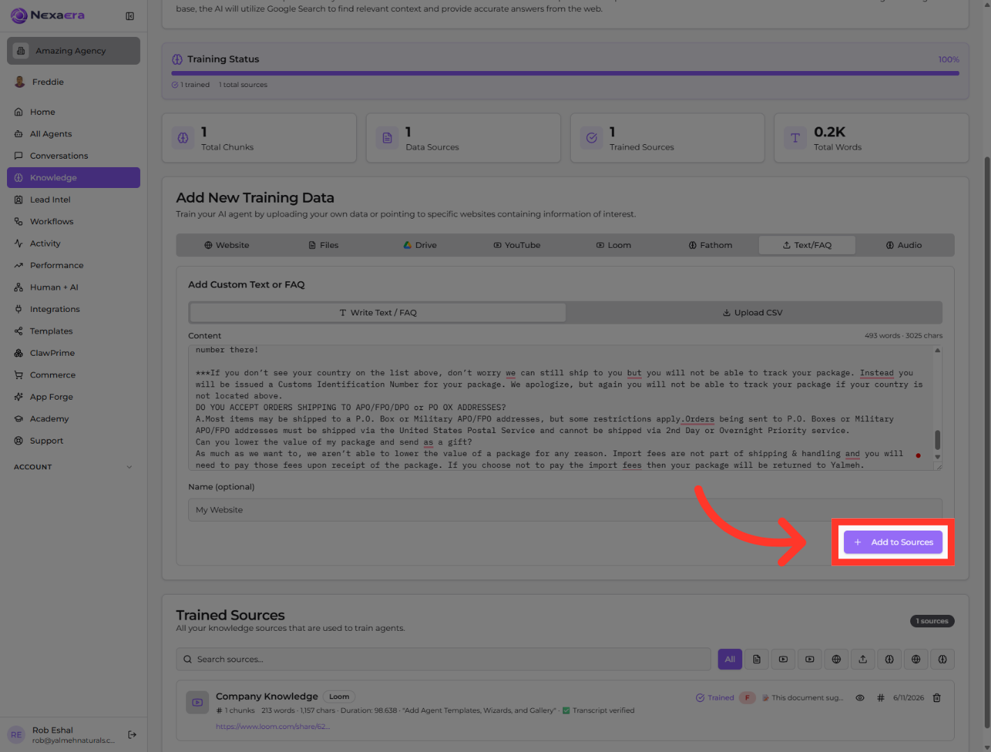 Add Source To Knowledge Base