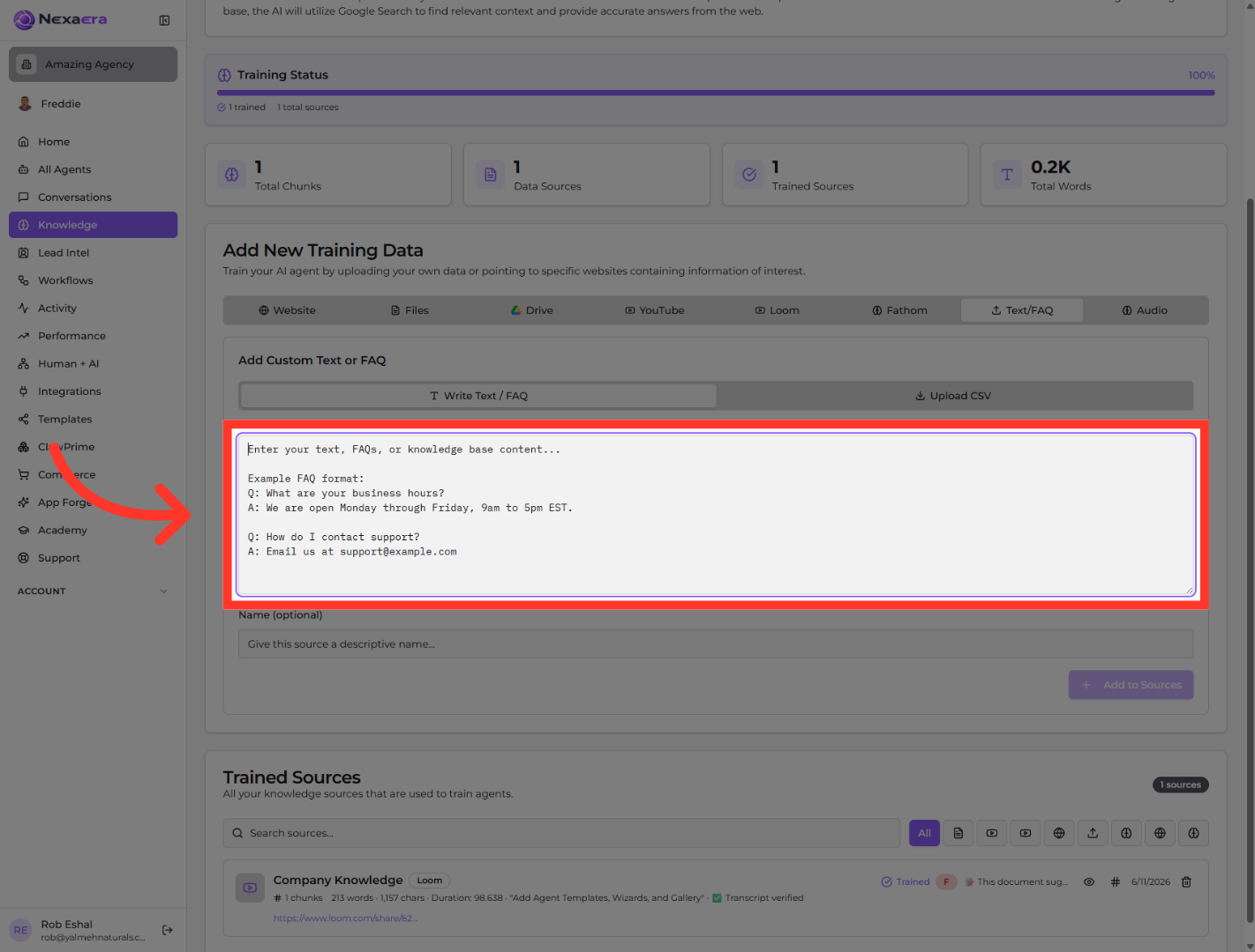 Open Text Entry Field