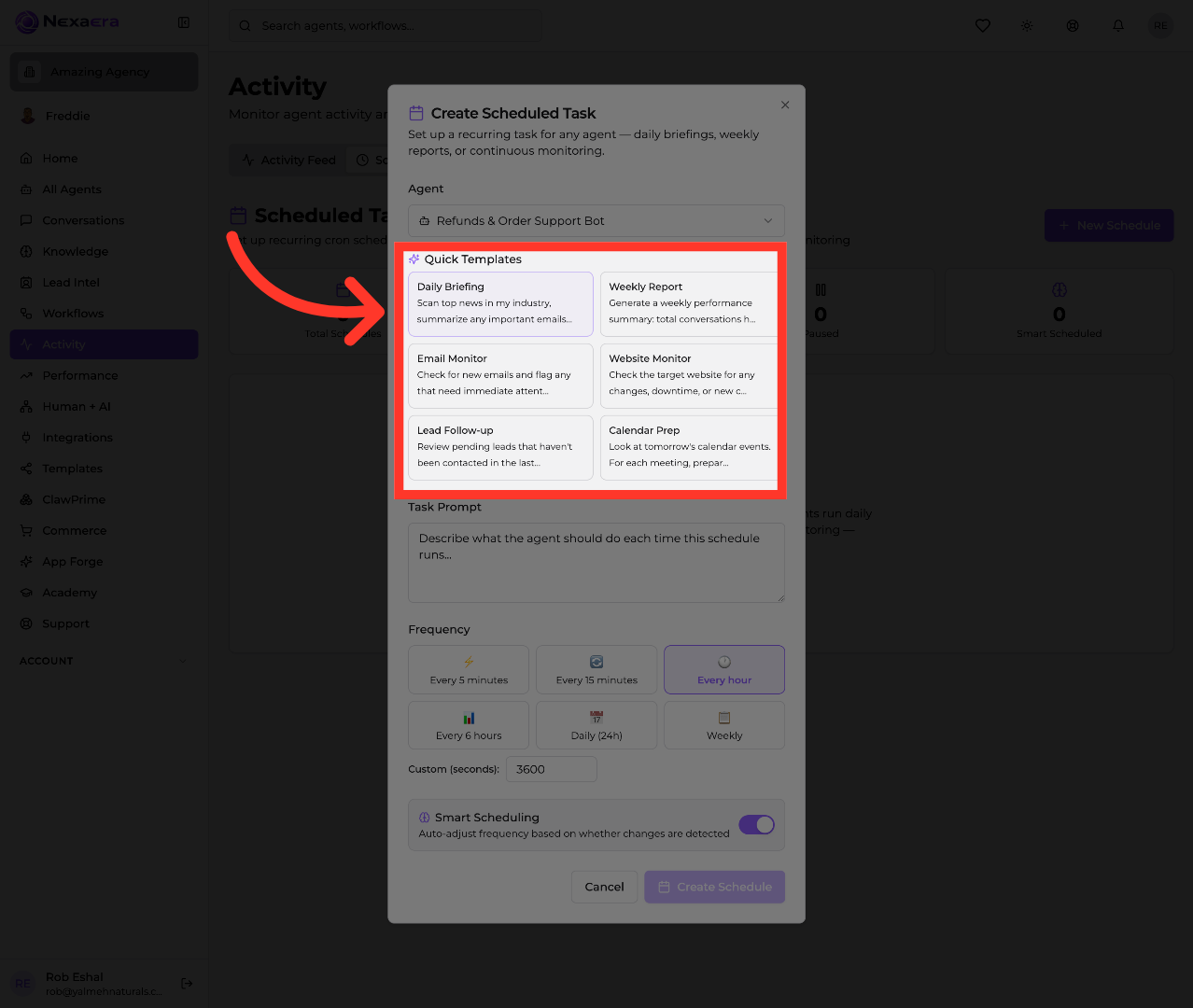 Choose News Scan Task