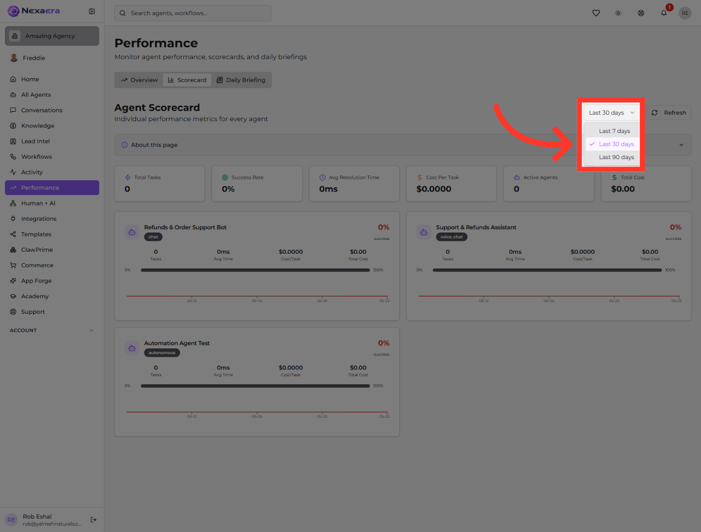 Select Date Range