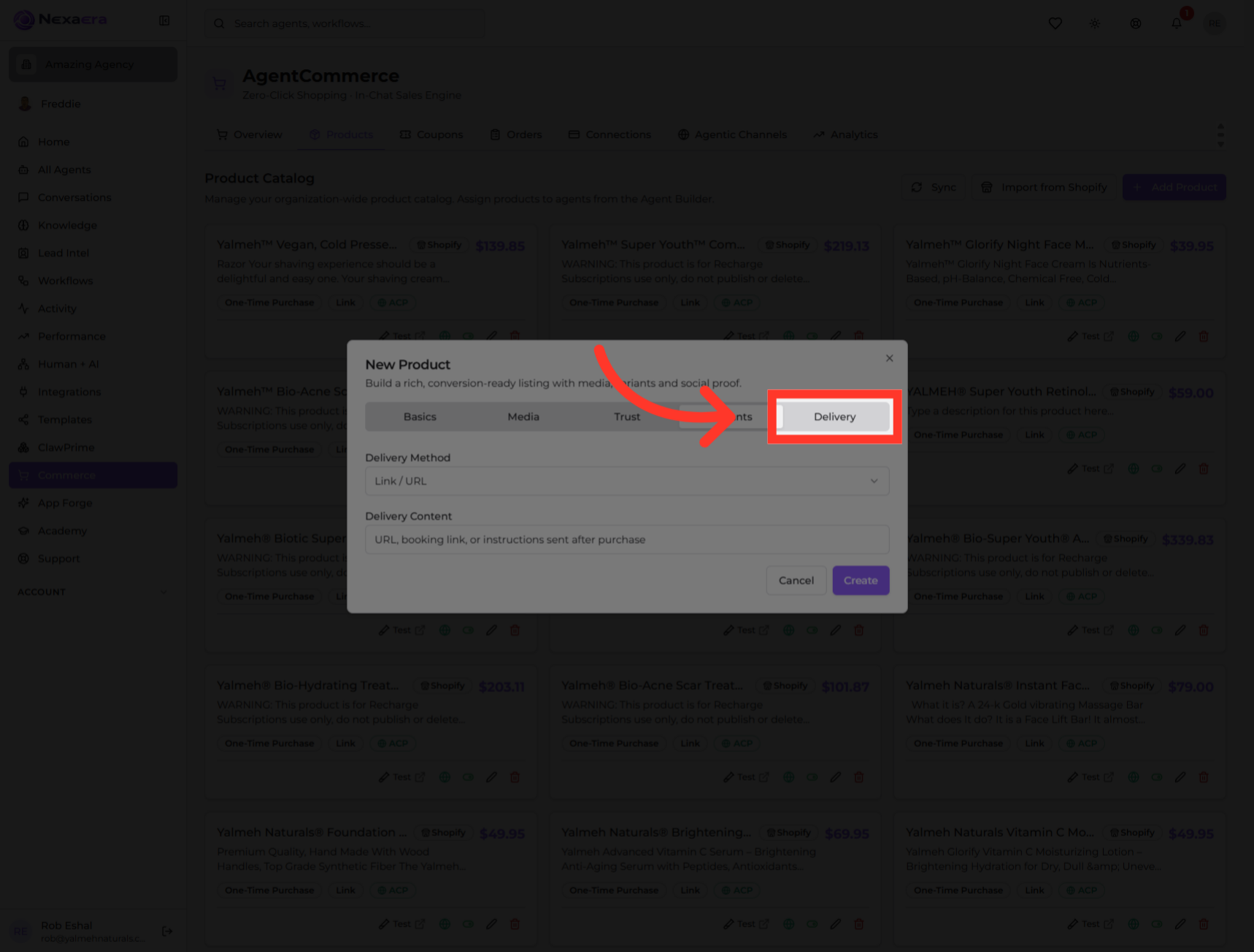 Open Delivery Settings