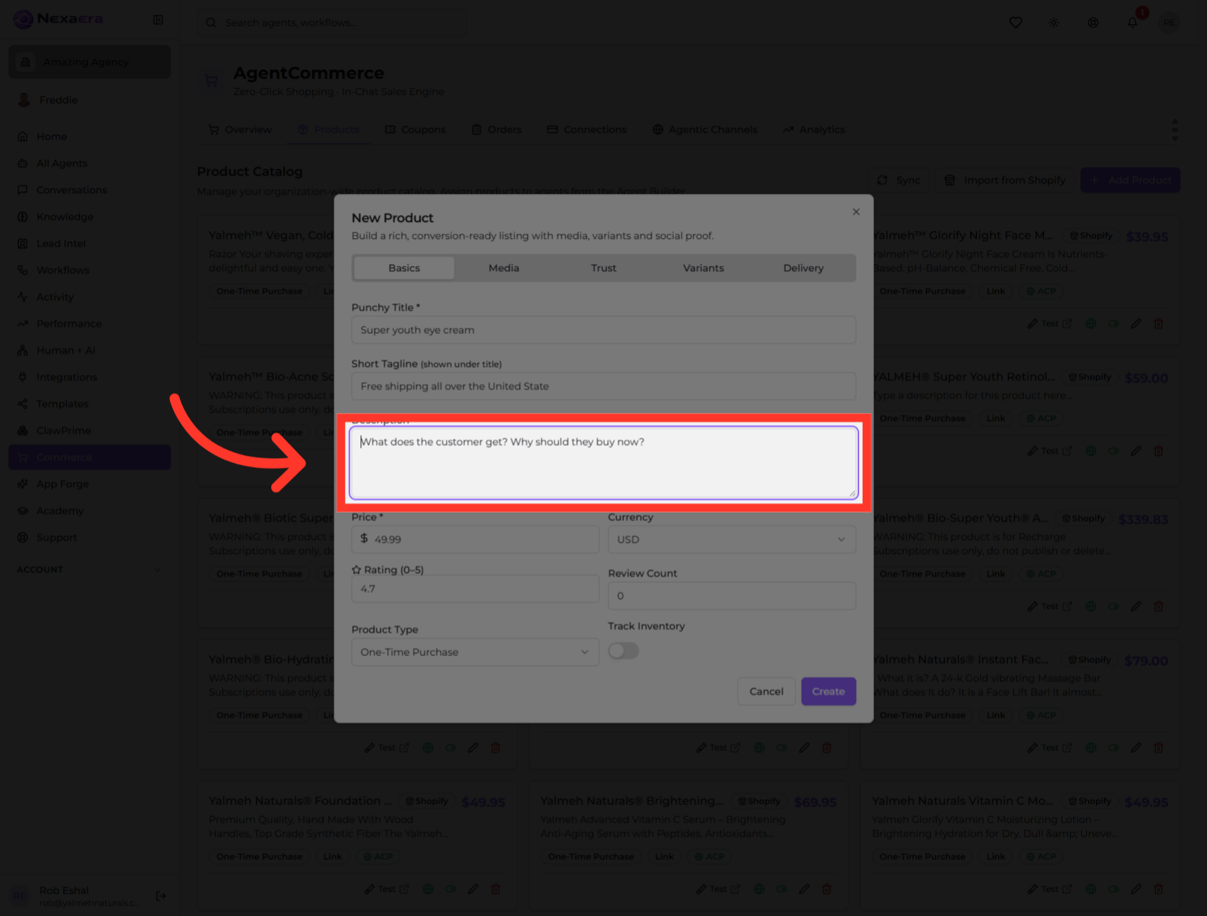 Edit Product Description