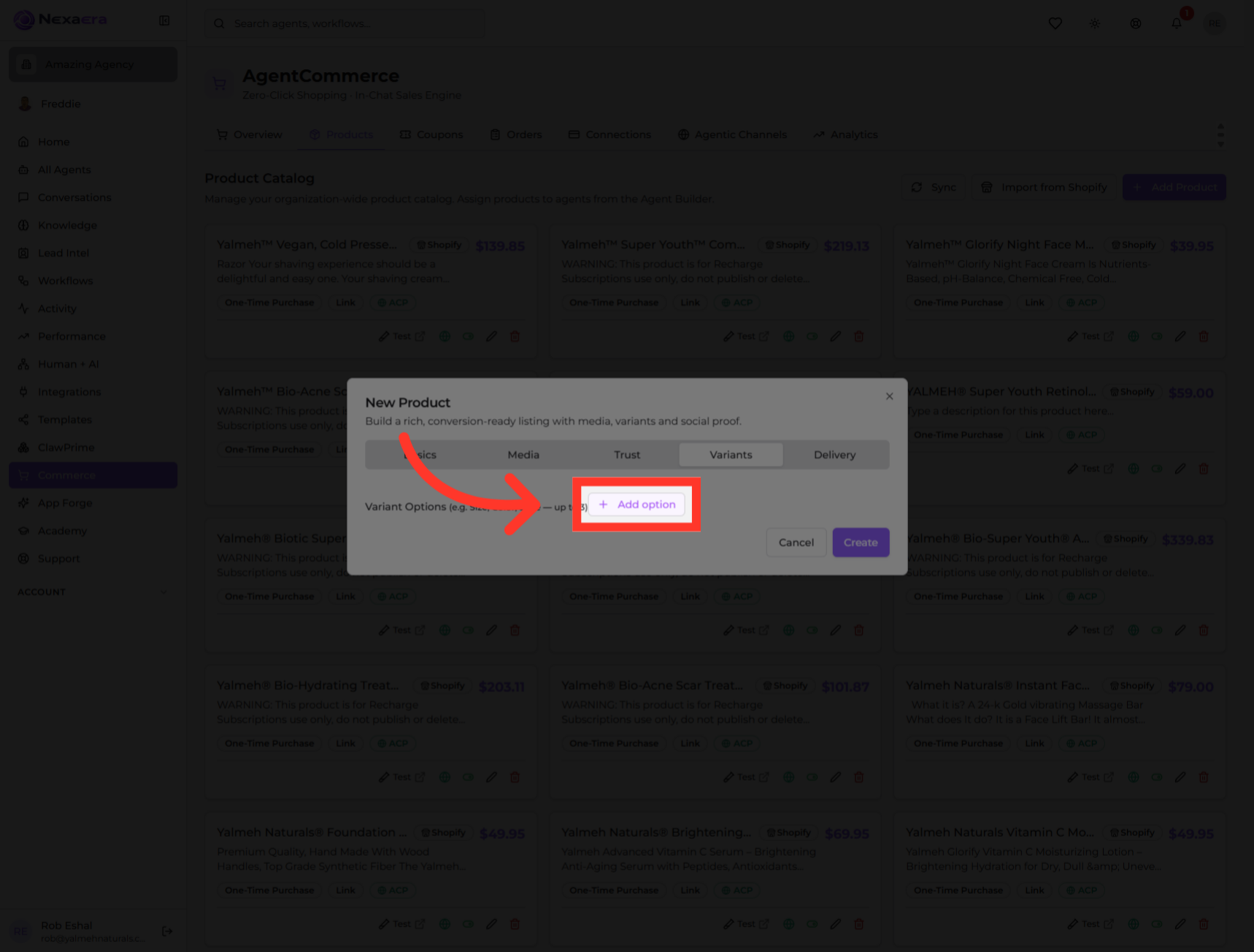 Add Variant Option