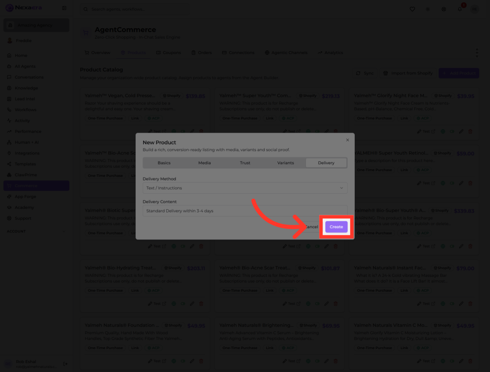 Create Product Entry